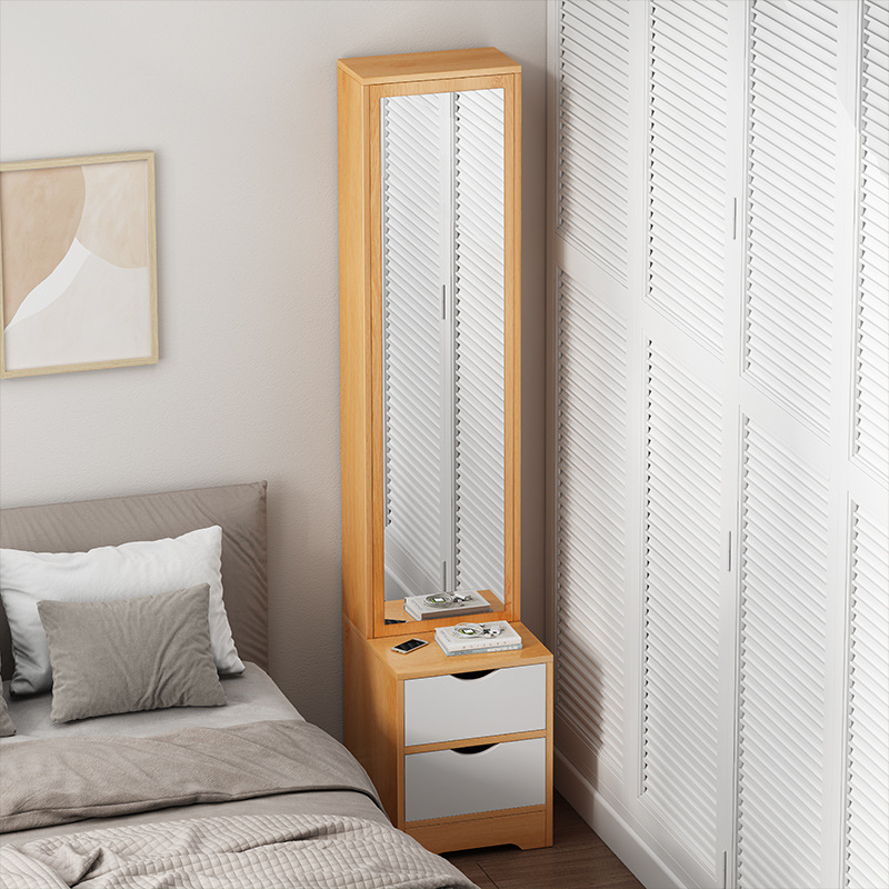 Tabernita de cabecera simple moderna armario de pierna de madera maciza pequeño dormitorio simple para el hogar 2024 nuevo estante de cabecera