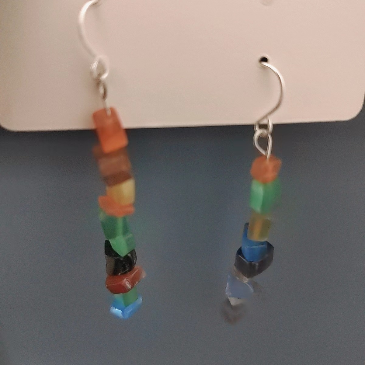 Especial gancho de orejas de piedra irregular de color nicho dulce temperamento nuevo estilo exquisito personalidad larga delgada orejas