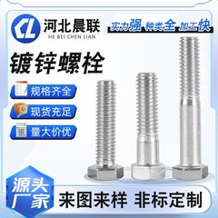 メーカー直販亜鉛メッキボルト外六角ねじ青白亜鉛亜鉛メッキ鉄ねじ4.8級ボルトGB30栓