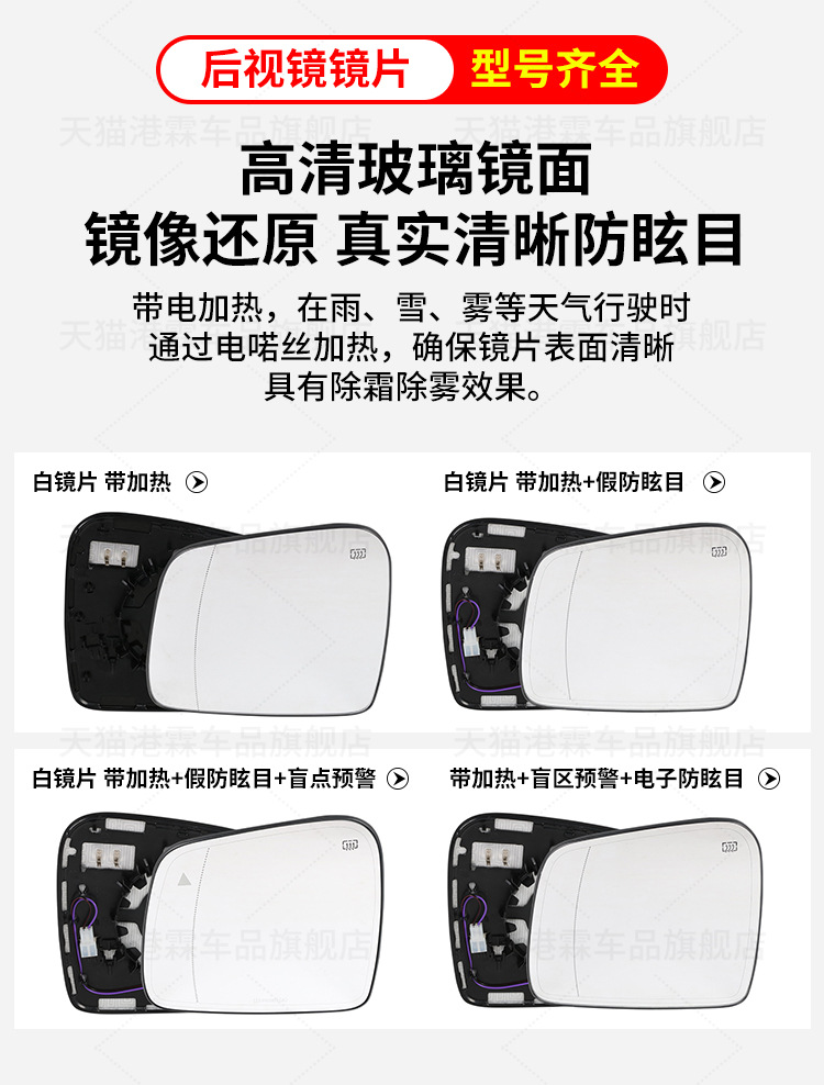 Applicable to JEEP Grand Cherokee rearview mirror housing 14-21 reversing mirror frame lens turn signal mirror cover