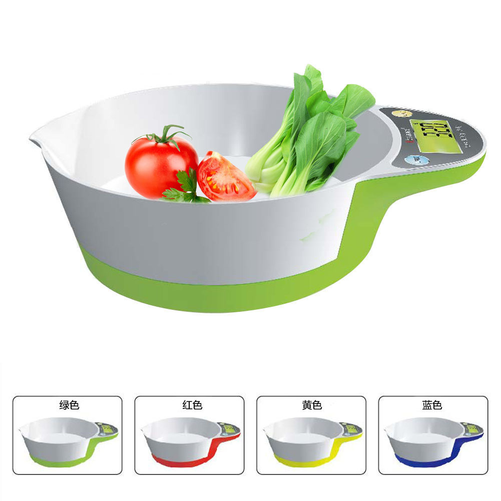 跨境宠物喂养烘培电子称厨房秤迷你带碗克称台秤一体碗秤电子秤