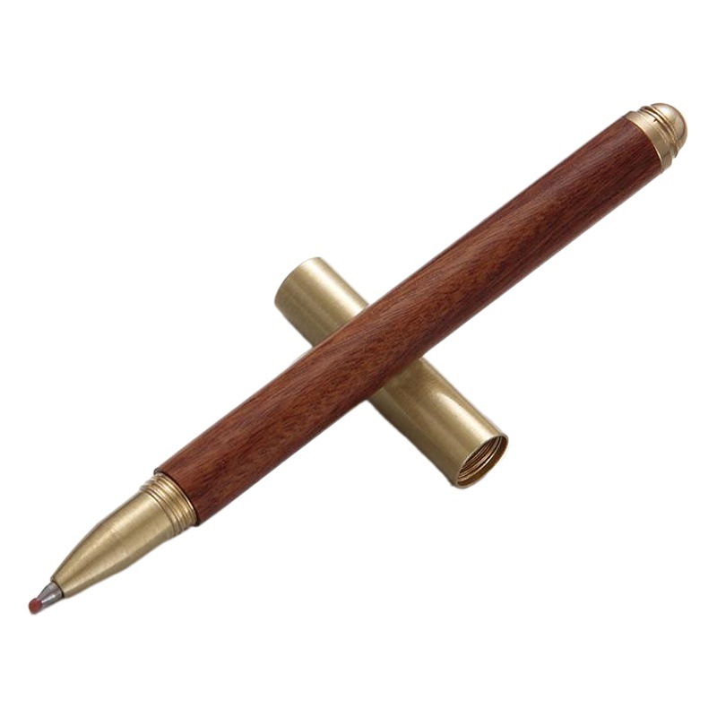 Source manufacturers wholesale brass sandalwood signature pen business craft gift water pen student teacher Memorial neutral pen