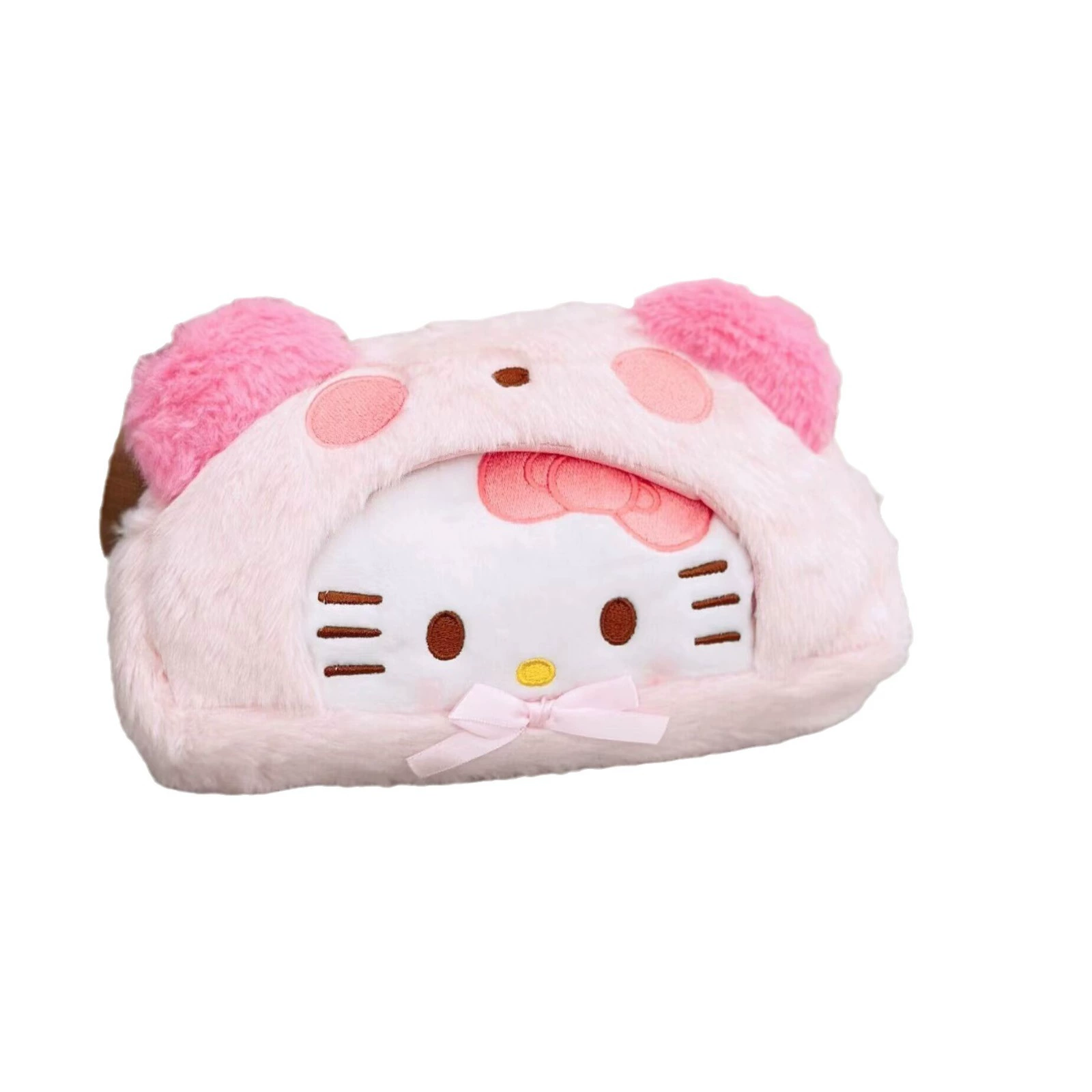 Кейс для карандашей Sanrio плюшевый, вместительный футляр для канцелярии, милый