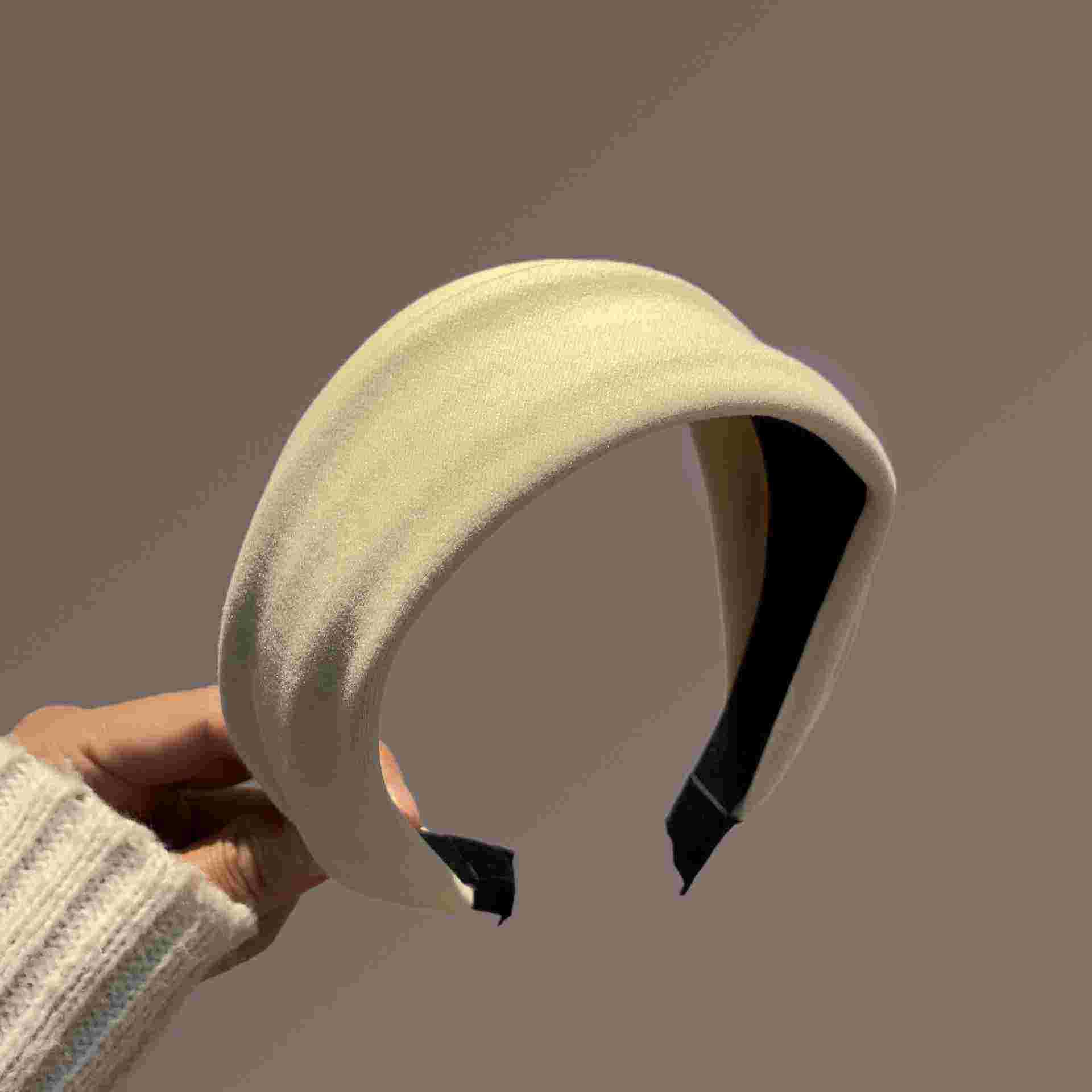 Beige suede headband