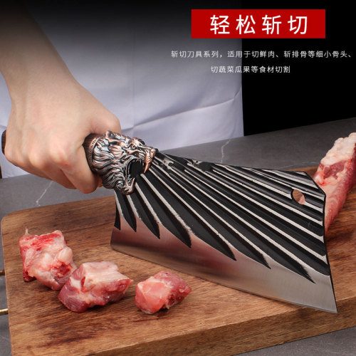 Live streaming new style household chef's knife with finely carved handle, slicing knife for chefs, sharp kitchen chopping knife
