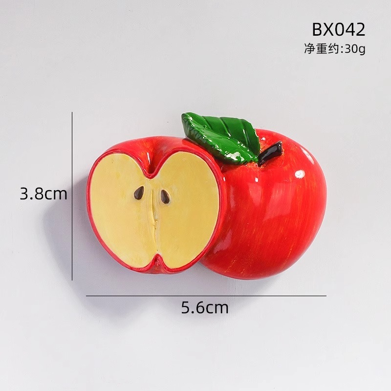 模擬フルーツ冷蔵庫ステッカー樹脂 3D 立体クリエイティブ装飾かわいい小さな新鮮な磁気ステッカーアクセサリー小道具食品おもちゃ|undefined