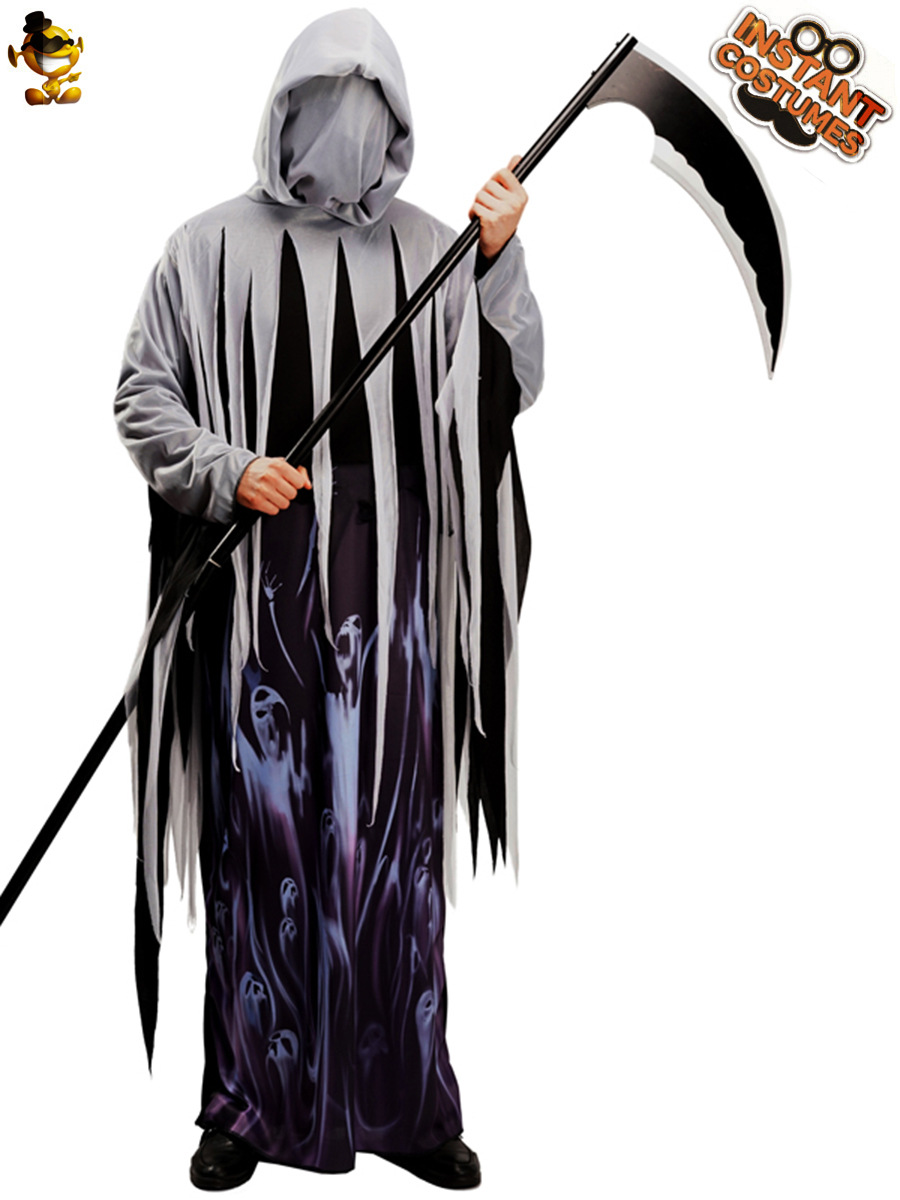 Halloween hombres adultos muerte Soul Reaper cos traje muerte etapa rendimiento traje juego de rol traje