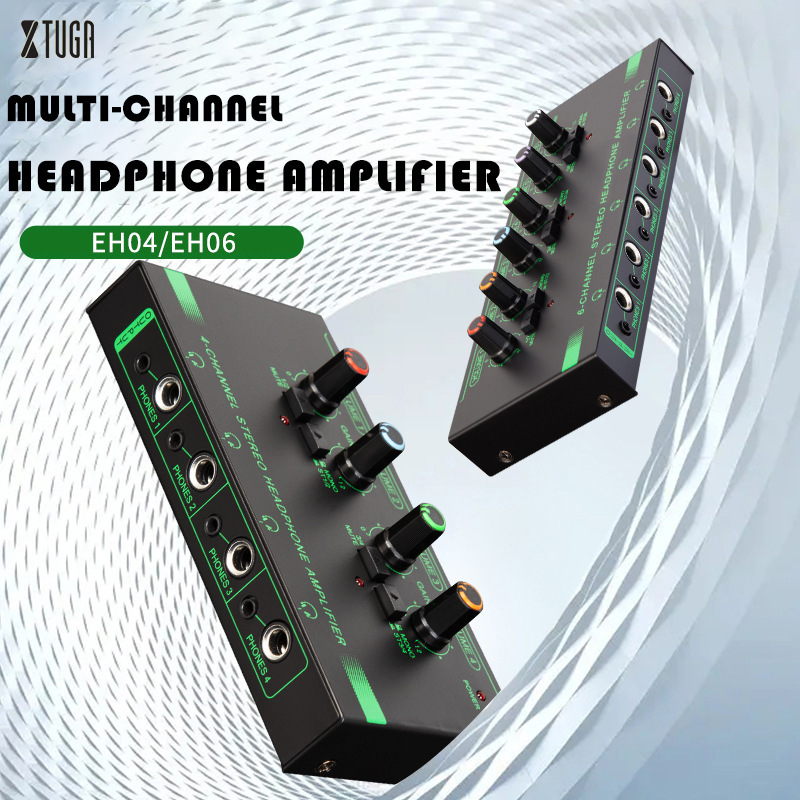 Cross-border wholesale Headphone Amplifier4-way 6-way monitor Headphone amplifier mini audio professional Cross-border wholesale Headphone Amplifier4-way 6-way monitor Headphone amplifier mini audio professional