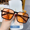 Fashionable brand sunglasses, square glasses, city style, internet celebrity