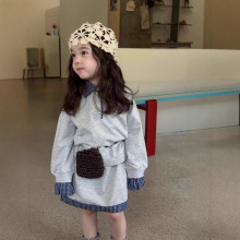 女童学院风套装秋季2025新款儿童洋气长袖POLO衫宝宝炸街半身裙潮