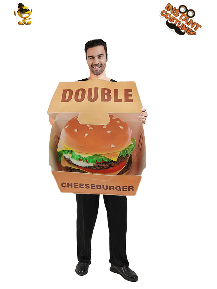 fiesta de Halloween hamburguesas disfraces de espectáculo de escenario disfraces de baile de maquillaje cosplay papas fritas disfraces de juego de rol