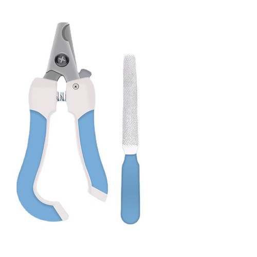 Cross-border pet cat nail scissors set file stainless steel dog nail clipper cleaning beauty supplies 