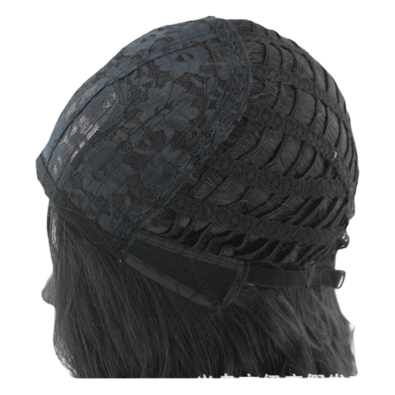 Estilo europeo y americano Bangs rollo corto rollo de huevo onda Pelo Rizado ondulación del agua maíz peinado caliente moda diaria Peluca de fibra química