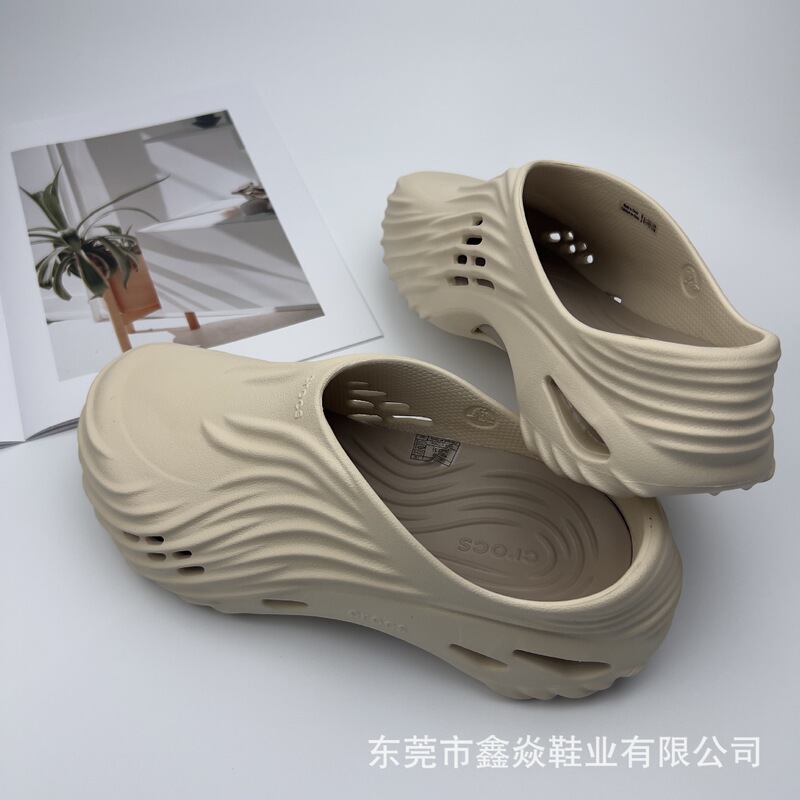 Cross2025 New Style Swirl Wave Hole Shoes Men's Lightweight Non-Slip Casual Outdoor Sports Beach Shoes