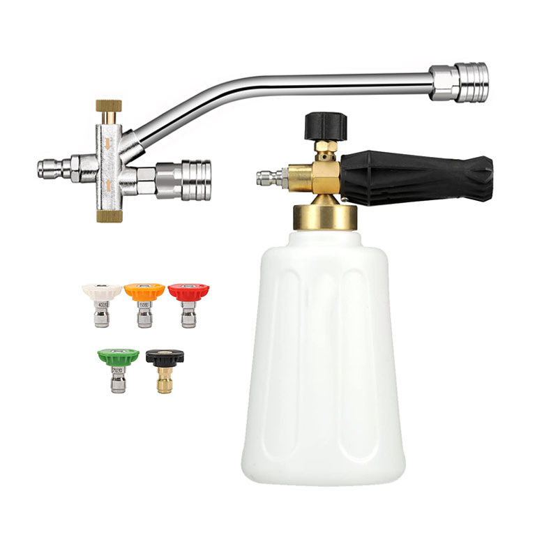 투인원 스프레이 건 + 폼 포트 + 5색 노즐