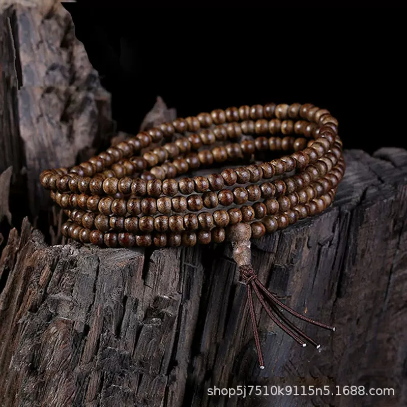 眷钰 越南芽庄黄油格沉香木男女款佛珠手链手串批发代发WW2112619