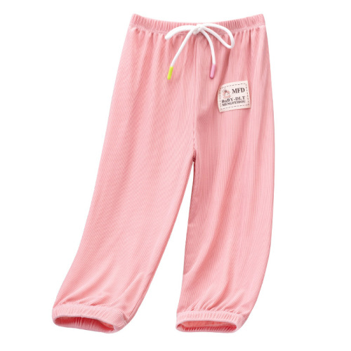 Children's anti-mosquito pants, girls' pants, summer thin ice silk sports pants, summer breathable casual pants for boys and babies
