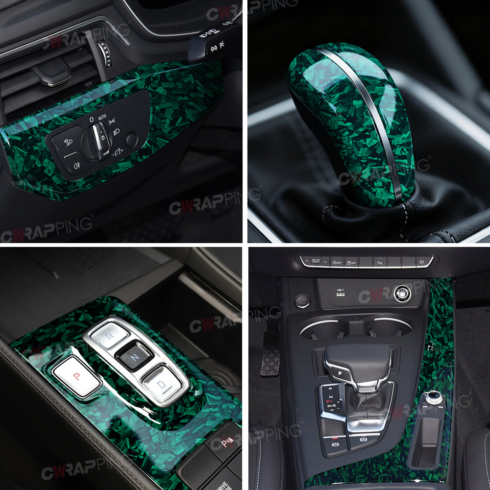 Pet Forged Carbon Fiber Car Wrap Film, Color Changing Film, Glossy and Matte Interior, Rearview Mirror, Motorcycle Trunk Sticker
