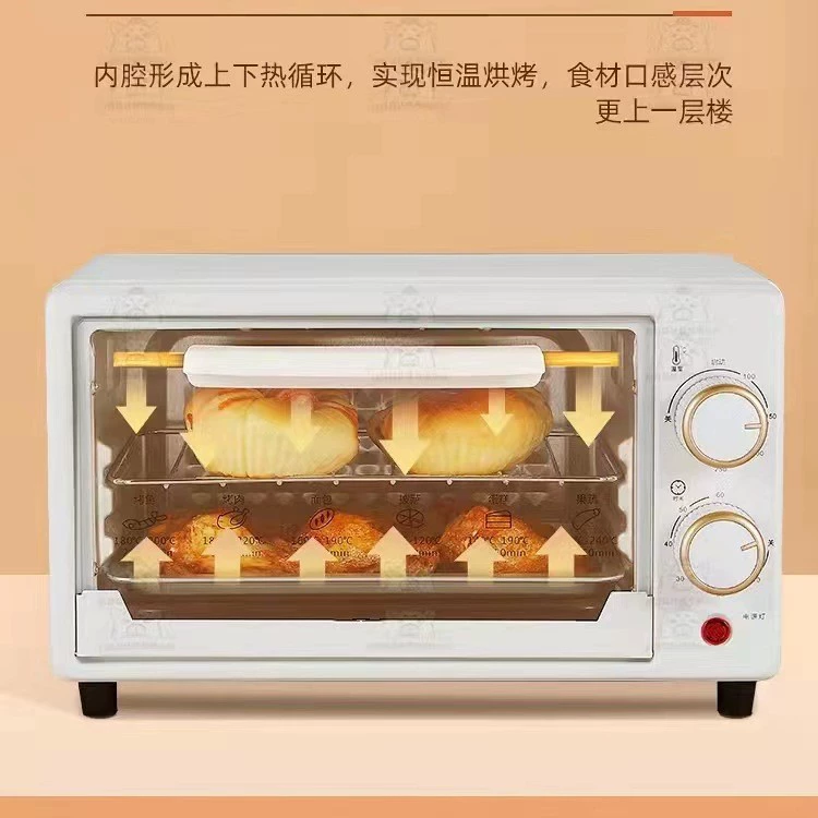 Factory direct selling household small dual -layer multi -function fully automatic 12L capacity electric oven mini money can be exported