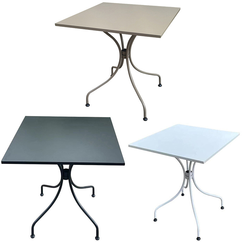 Mesa de hierro cuadrada redonda mesa de hierro mesa de café mesa de té mesa de comedor mesa de hierro forjado mesa redonda al aire libre mesa larga mesa de metal al aire libre
