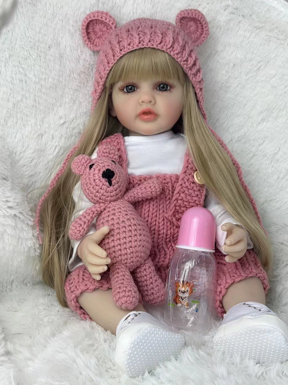 Детская кукла BZDOLL для ребенка, реалистичная игрушка, 55 см, стираемая