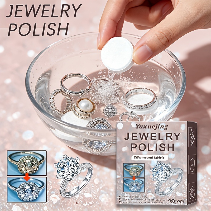 Limpiador de joyería Restaurar el brillo de oro Diamantes de plata de bronce Joyería es anillo sucio Solución de plata