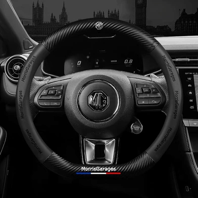Steering wheel cover – logo leather steering wheel cover - grand-prix-round
