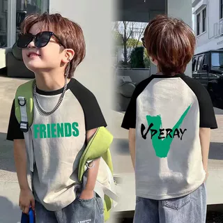 男童100%纯棉儿童短袖t恤夏季新款中大童男孩百搭休闲嘻哈上衣ins