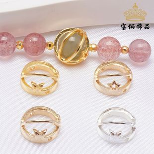 14K��������ɫ�����A��������Ȧˮ�������Ʒdiy ��期��u���