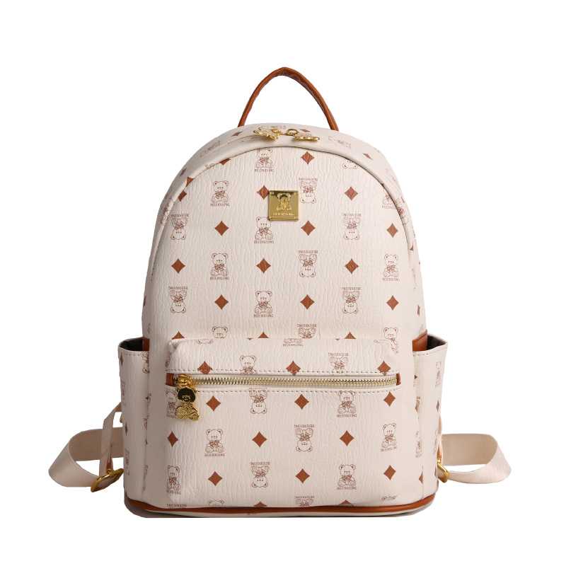 Nueva mochila de viaje de gran capacidad de dibujos animados lindos osos impresión mochila de mujer 2025 bolsas de mujer de viaje