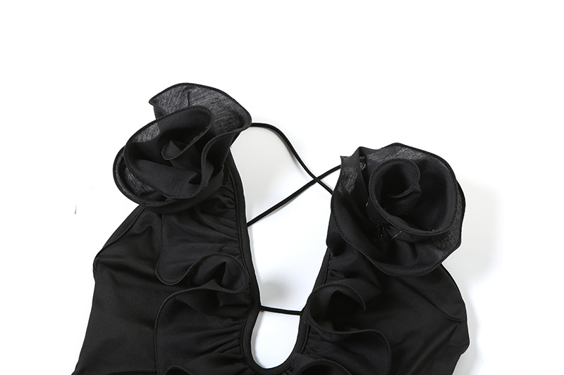 Spring Summer Sexy Sexy Mesh Stitching See Through Design Horn Jumpsuit Women