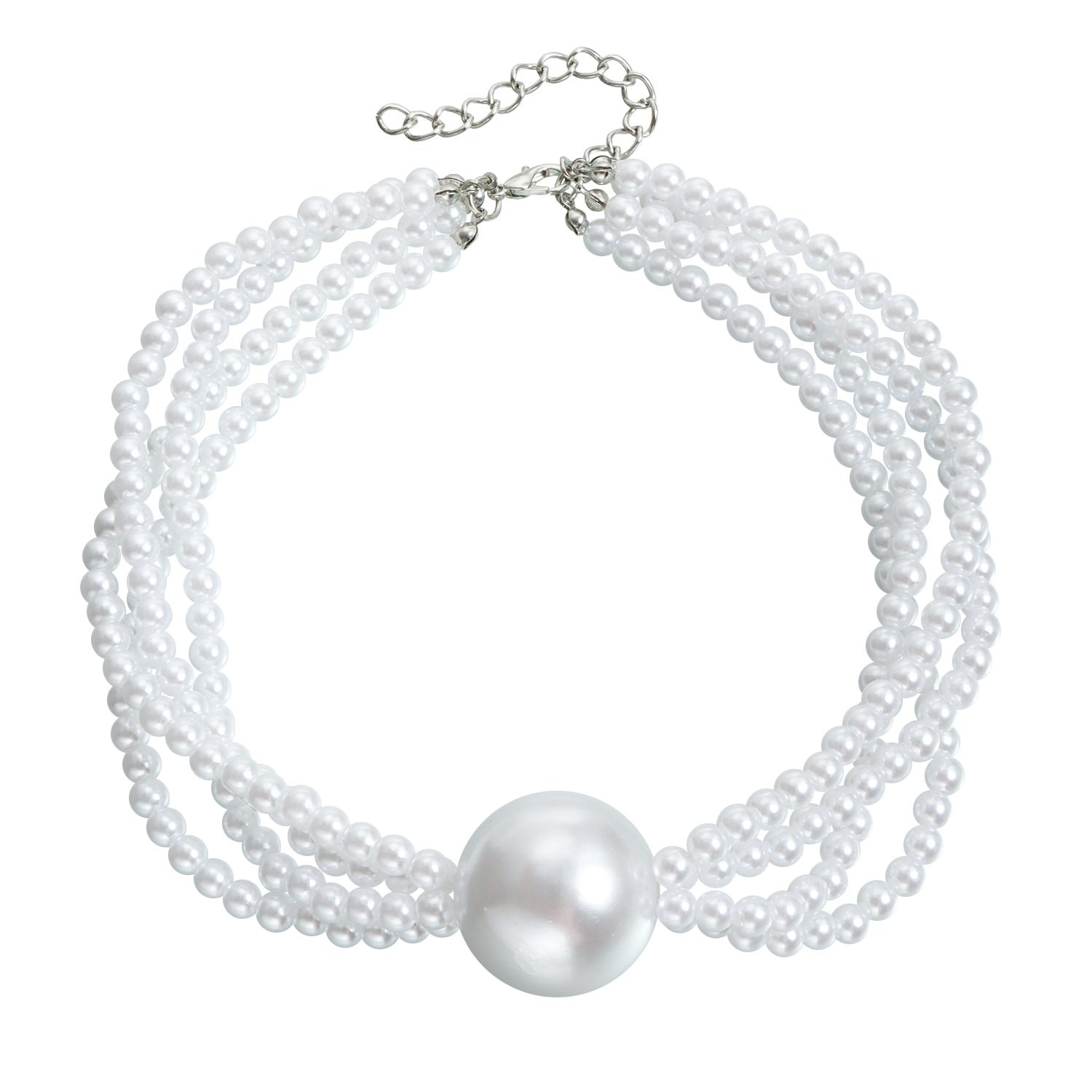 European And American Cross-border Jewelry: Exaggerated Large Pearl Necklace, Light Luxury Fashion, Multi-layer Trendy_voghion.com