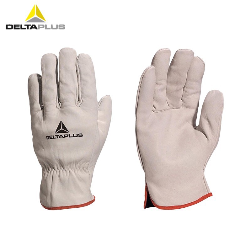 代尔塔 204049 全牛皮耐用防滑透气灵巧舒适搬运操作防护手套