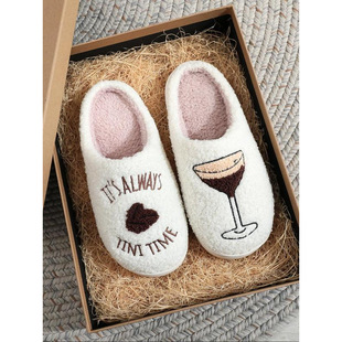 H 32056 Martini glass plush slippers �R����Ʊ�ë�q��Ь