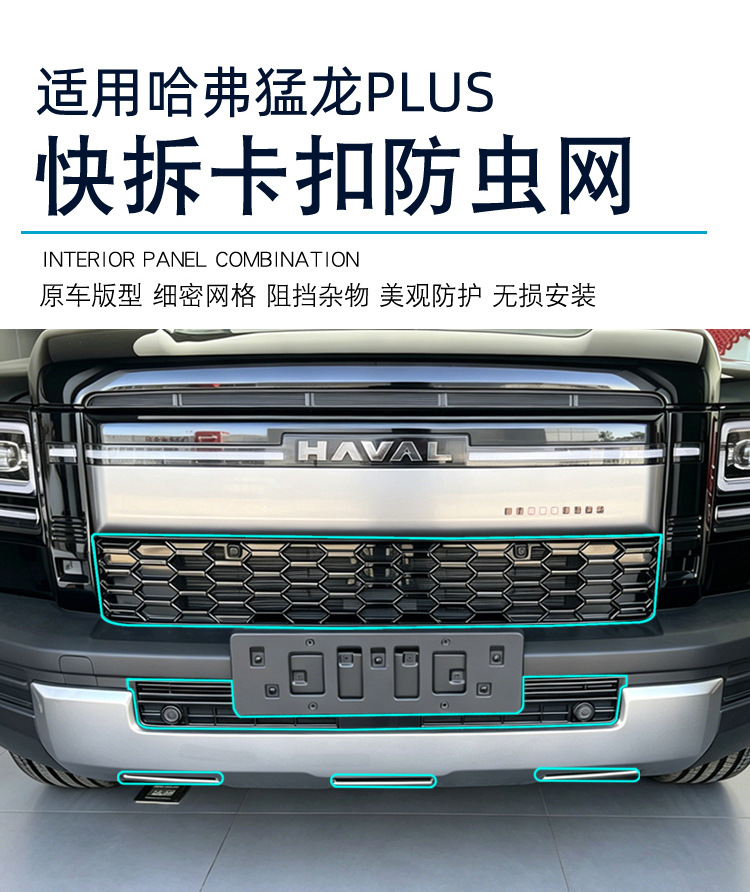 Haval Raptor Plus 26 Model Front Grille Exterior Parts Insect-Proof Net Front Face Special Modification Decorative Strip Car Accessories