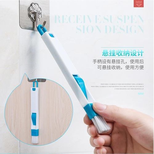 Window groove brush groove brush 2-in-1 dustpan brush keyboard cleaning brush with dustpan crevice brush dead corner cleaning brush