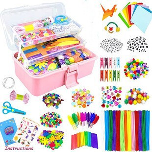 Craft suit Children's DIY Craft Box Craft Supplies Material suit Creative Clipping Craft Box
