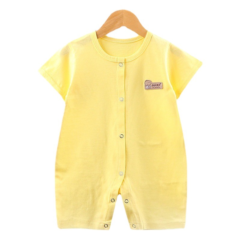 Baby Romper Short-Sleeved Summer Newborn Romper A-Class Baby Crawling Suit Jumpsuit Wholesale Children's Clothing Pure Cotton Lapel