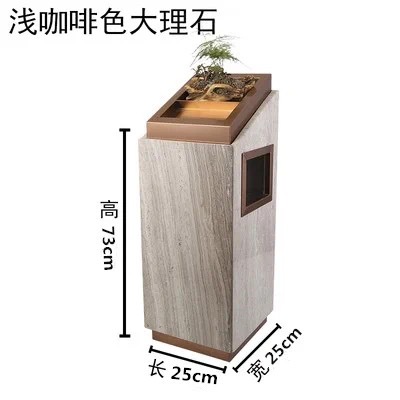 Salón del hotel de acero inoxidable de mármol de basura salón del hotel de ascensor al aire libre estilo europeo vertical con cenicero