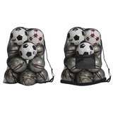 Вместительная и большая футбольная система хранения, волейбольная сетчатая сумка, баскетбольная большая регулируемая сумка для хранения, бретели, сумка-органайзер