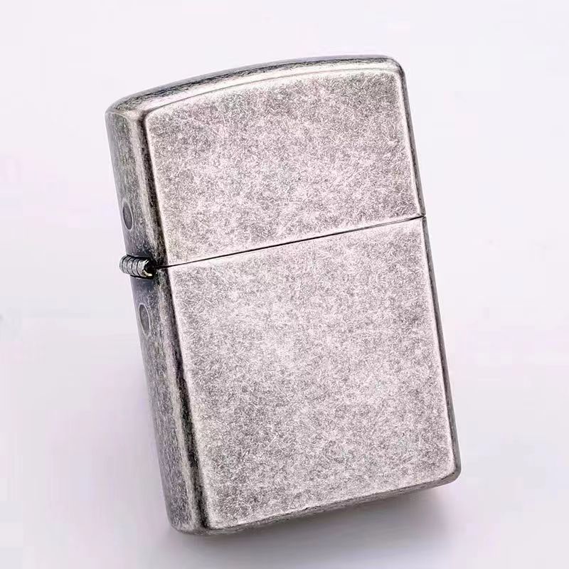 Vintage Craft Metal Kerosene Lighter Vintage Grinding Wheel Windproof Knurling Windproof Lighter Boyfriend Gift