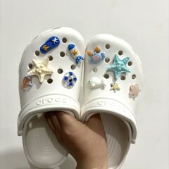 オーシャンシリーズ下駄アクセサリー diy ヒトデカニ樹脂靴花適応 Zhibixing 装飾バックルバックル女性