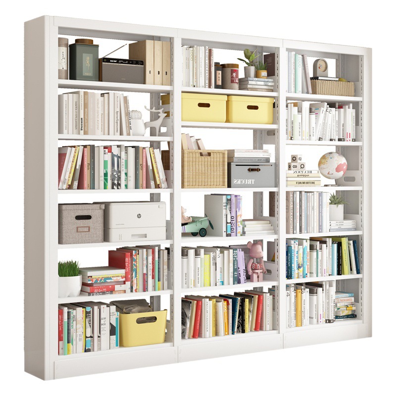 Estantería de acero para el hogar estante de piso biblioteca estante de lectura sala de estar estante de libros de hierro niños estantería de múltiples capas