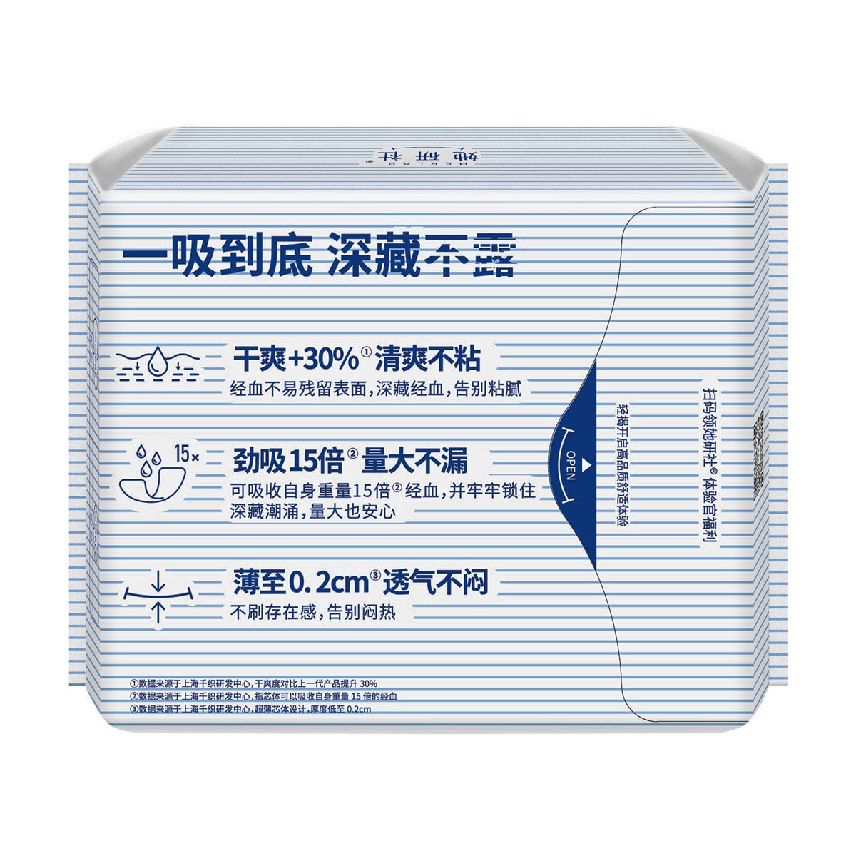 Herlab彼女の研究社はブルー綿の生理用ナプキンを深く隠しています。