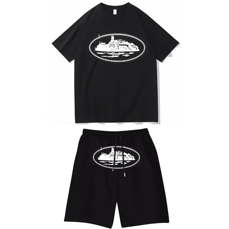 Cross-Border T-Shirt Pullover European and American Alcatraz Unisex Sweatshirt Sweatpants Suit Street Hip-Hop Clothing Cross-Border T-Shirt Pullover European and American Alcatraz Unisex Sweatshirt Sweatpants Suit Street Hip-Hop Clothing