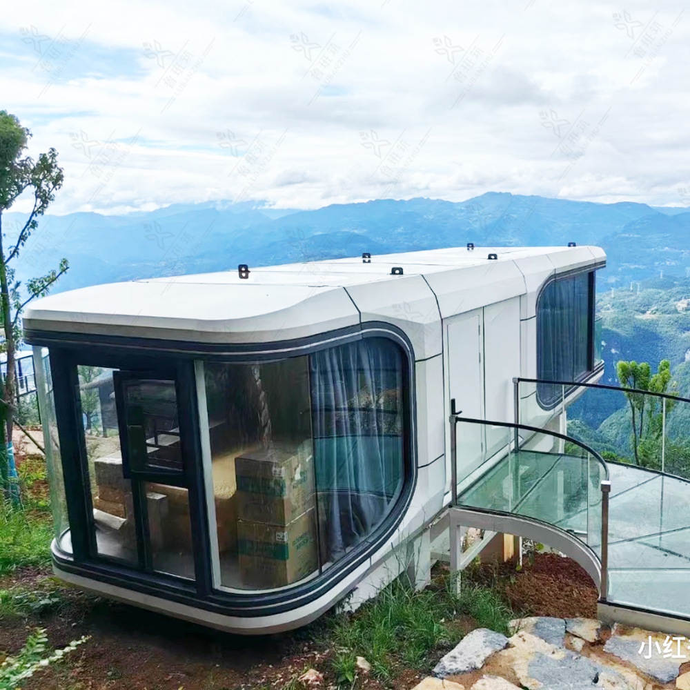 Punto escénico pabellón inteligente ciudad al aire libre conveniente casa móvil parque cultural turismo inteligente ciencia y tecnología cápsula espacial