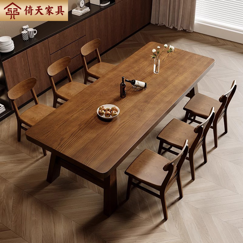 Yitian Nordic Ash Wood Dining Table Home High-grade All-wood Dining Table Small Apartment Rectangular Desk Workbench Yitian Nordic Ash Wood Dining Table Home High-grade All-wood Dining Table Small Apartment Rectangular Desk Workbench