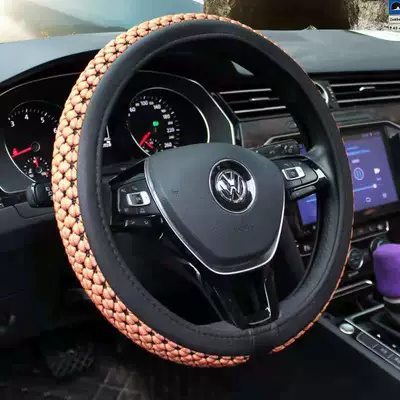 Factory wholesale Four Seasons dual-use, Steering wheel cover - machine-knitting-brown-38cm