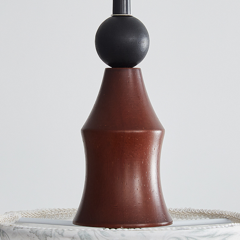 Colgante pequeño de sala de estar de dormitorio medieval francés nogal retro candelabro de impresión de tela de alta calidad de color Nanyang