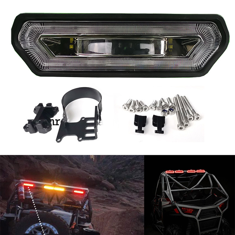 Suitable for 1.75"-2" UTV Polaris Ranger High-Position Brake Light with Strobe Function Rear Backup Modification Light